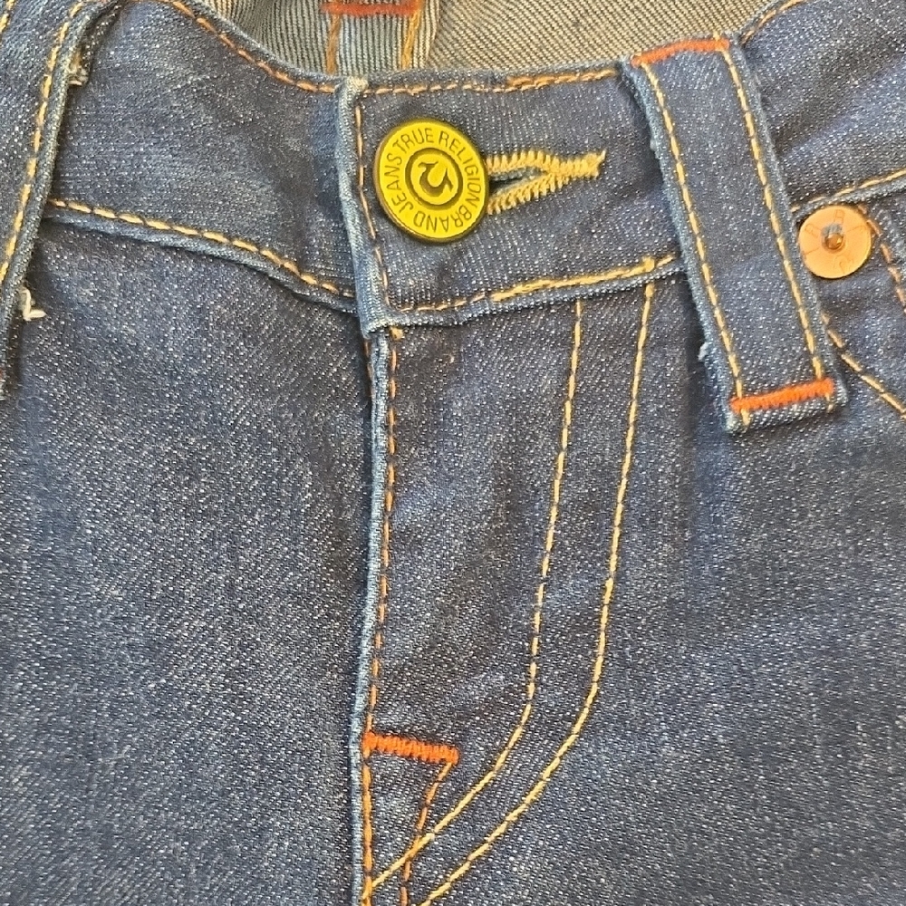 True Religion High Rise Blue Jeans Classic Style - Picture 3 of 10